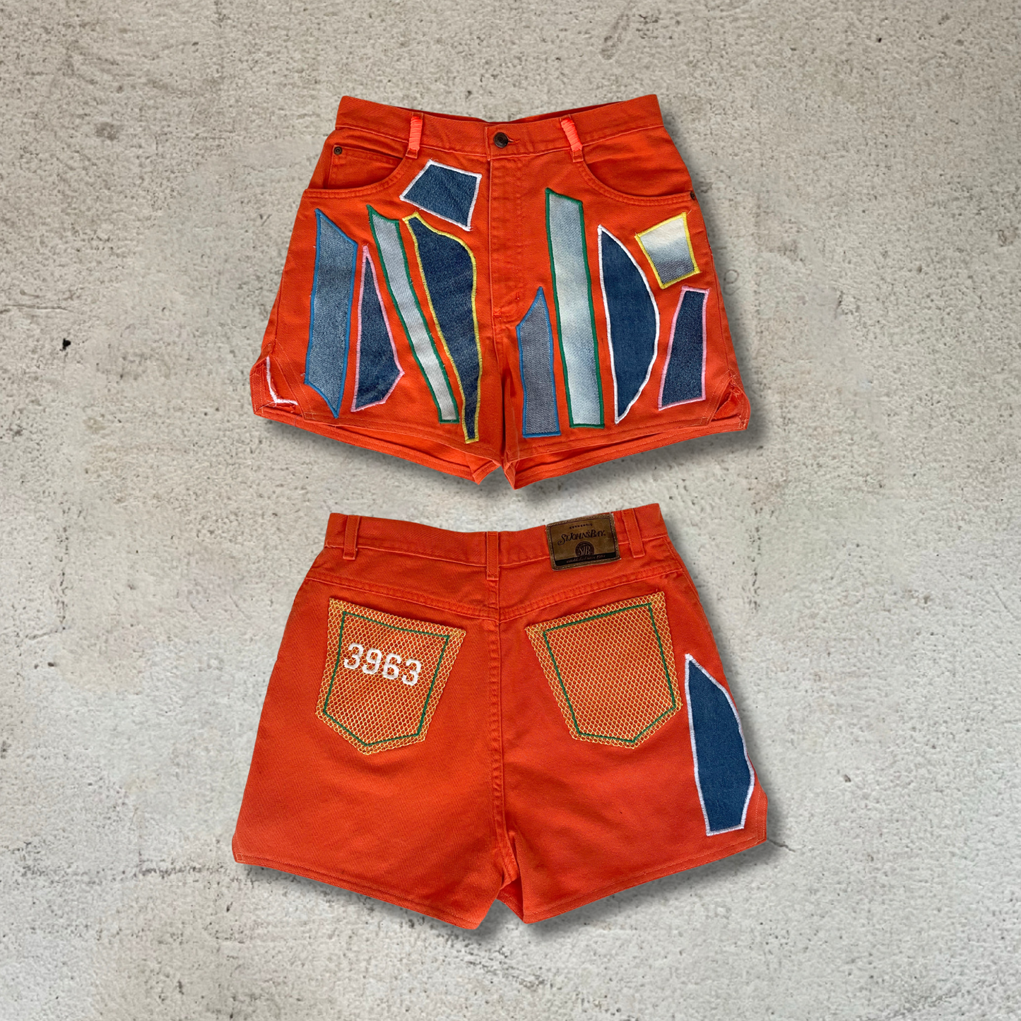 PATCHWERK JEAN SHORTS